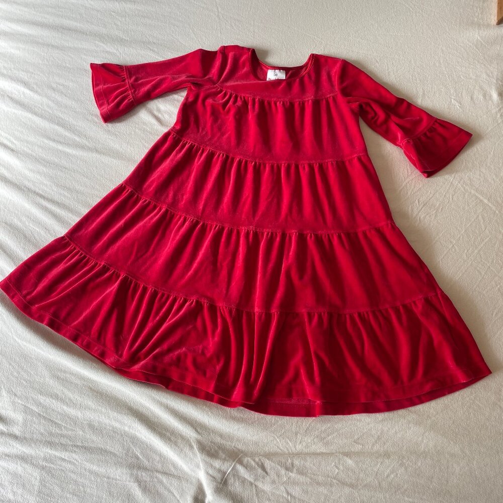 Hanna Andersson Red Velvet size 8 girls Christmas dress
